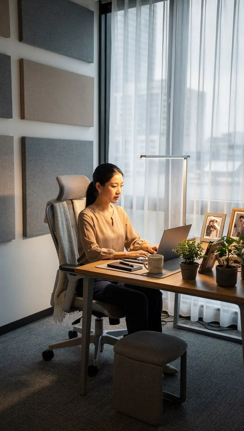 Przestrzeń biurowa z wydzielonymi strefami ciszy, sprzyjająca koncentracji.